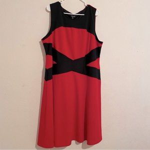 Woman Two Tone Skater fit n flare Dress